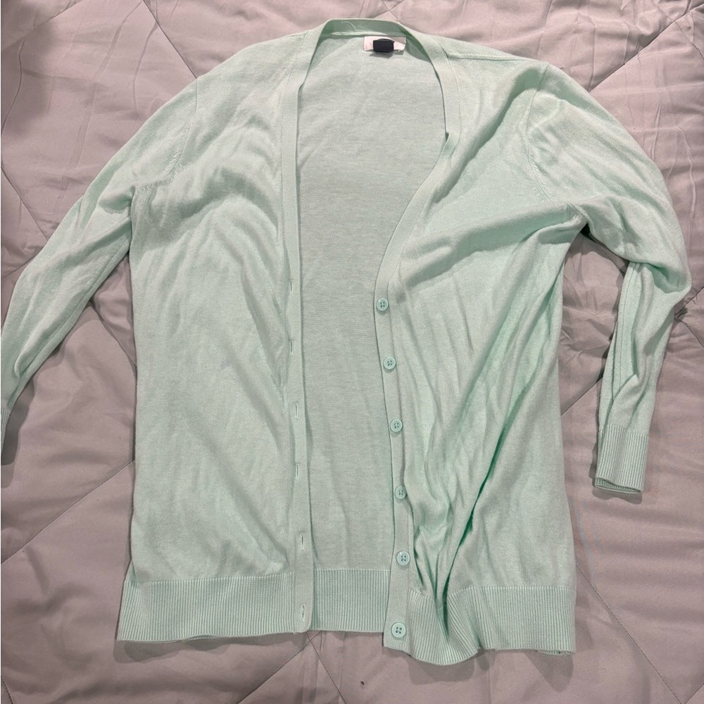 Old Navy Mint Green Lightweight Button-Up Cardigan